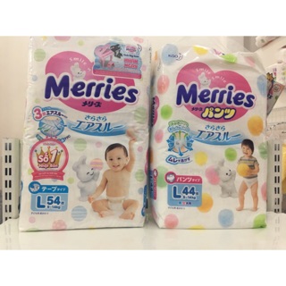 Tã Dán/Tã Quần Merries hàng Nhật nhập khẩu chính hãng NB90, S82, M64, M58, L54, L44, XL38