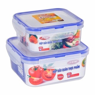 Bộ 2 hộp nhựa đựng thực phẩm 4 khóa Four Lock 2241-2