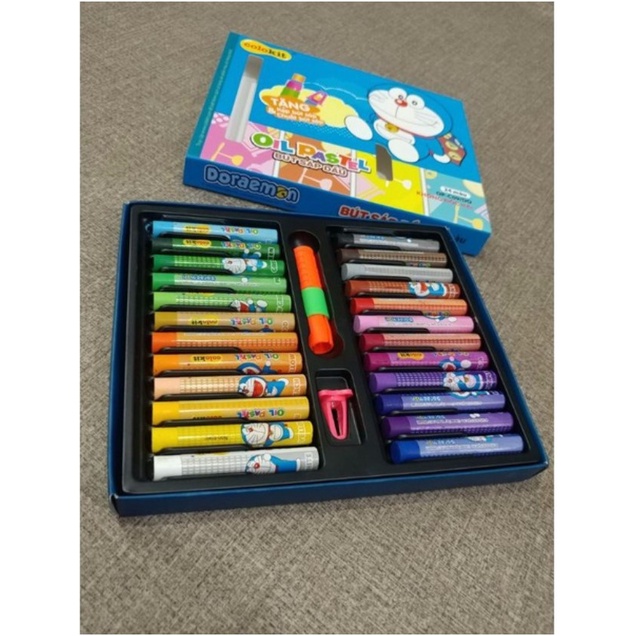 Màu sáp dầu Thiên long Doraemon 24m