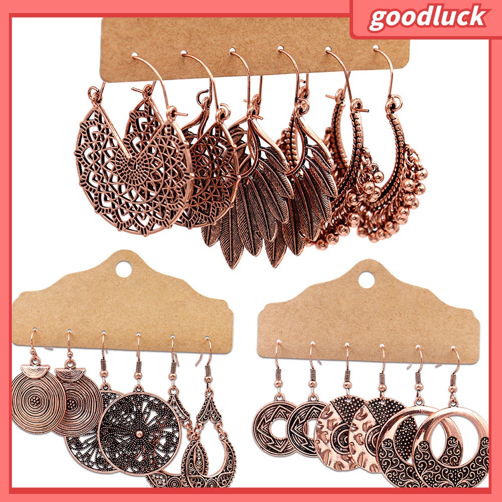 Bộ 3 đôi bông tai phong cách Boho dành cho nữ