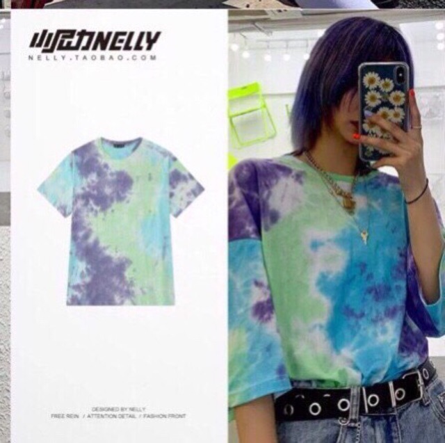 Áo thun loang tye dye nhiều mẫu form rộng unisex