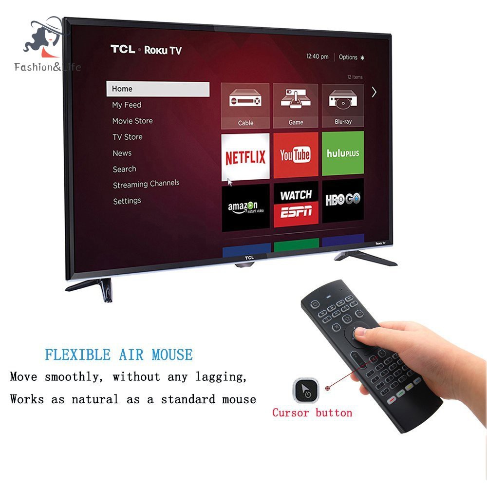 Bàn Phím Điều Khiển Từ Xa Không Dây 2.4g Cho Xbox Pc Tv Android Box Smart Tv Htpc Windows Mac