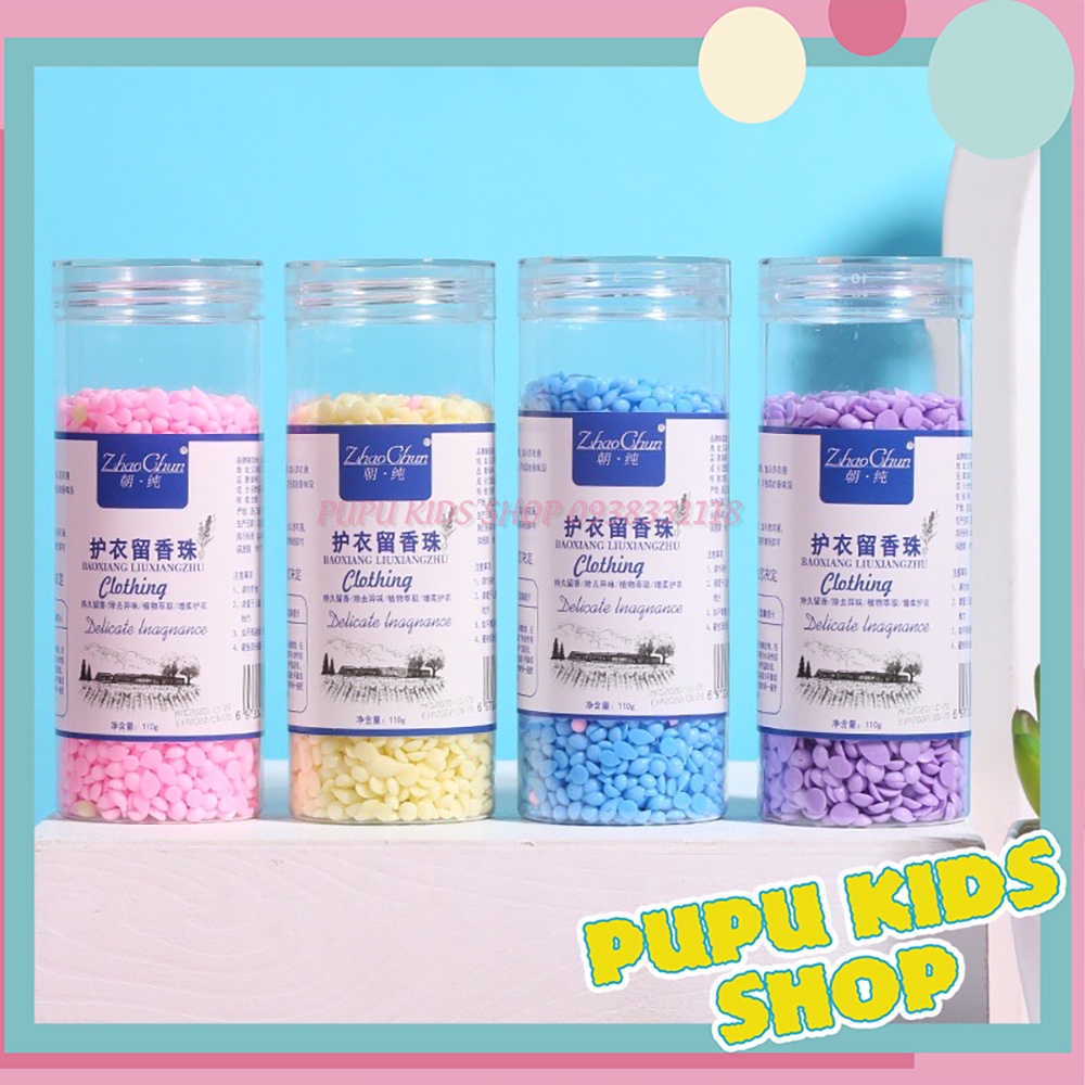 Viên xả thơm quần áo nội địa,hạt xả thơm làm mềm vải 110g