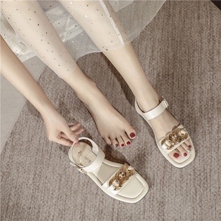 Sandal nữ đế thấp 2 màu đen trắng bigsize