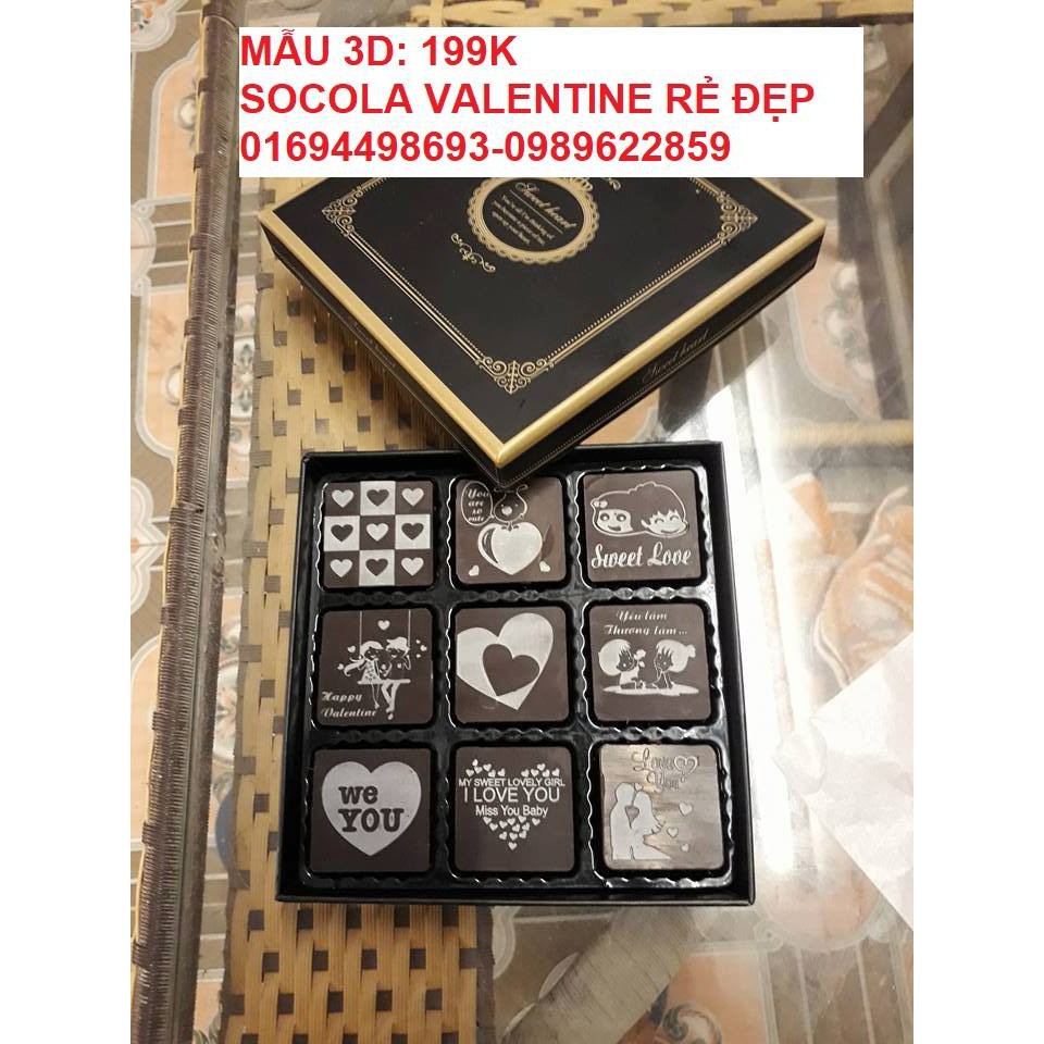 Socola valentine cao cấp 3D