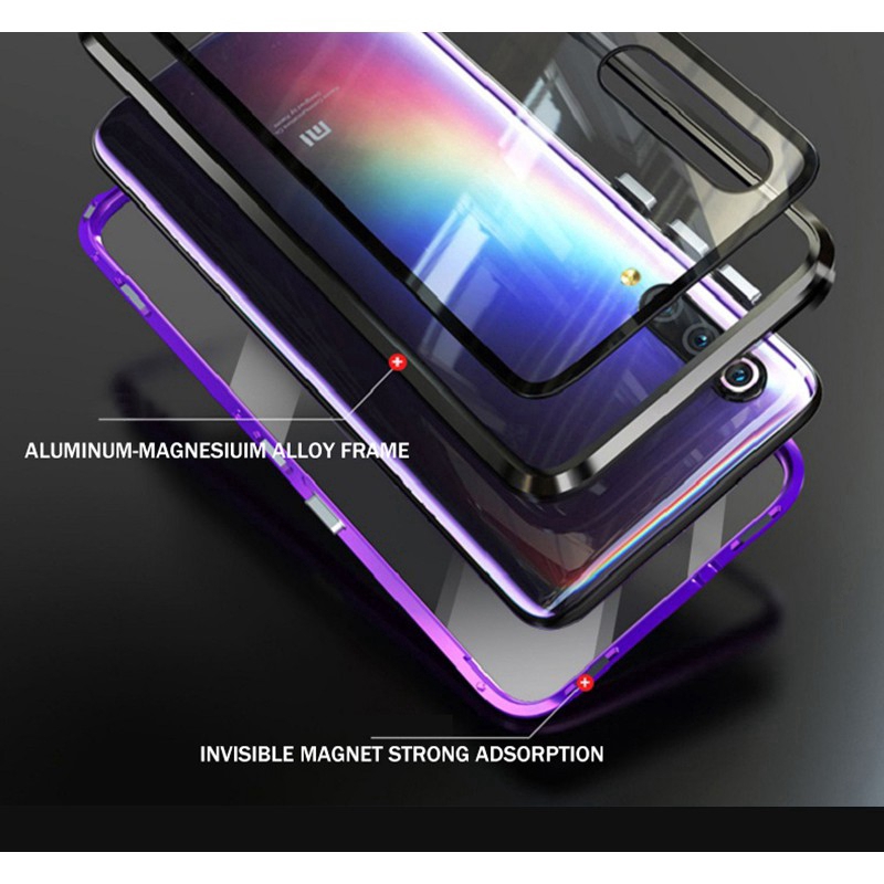 Xiaomi 13T/12 Pro POCO F4 GT Redmi Note 11/11S Pro POCO M4 Pro Redmi 10 Xiaomi 11T/10T Pro POCO M3 X3 NFC F3 Mi 11 Lite Redmi Note 10/10S/9/9S/9/8 Pro Ốp điện thoại kính cường lực 2 mặt từ tính dành