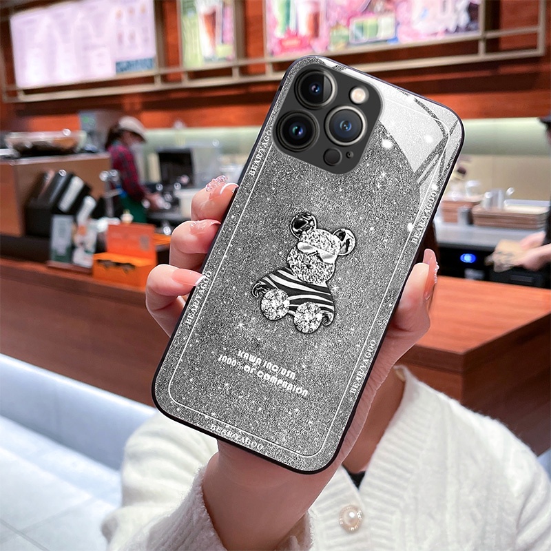 Ốp Điện Thoại In Hình Gấu Cho iPhone 14 13 12 11 Pro Max X XS XR 8 7 6 Plus