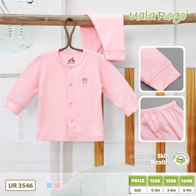 Bộ cài giữa dài Petit vân sóng Ualarogo