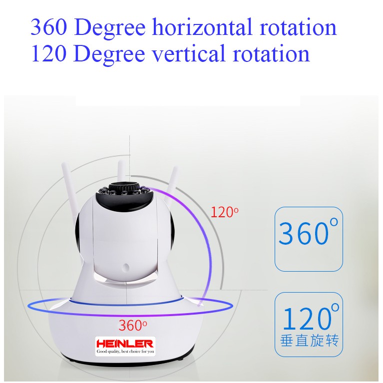 Camera Yoosee giám sát 3 râu IP Wifi Heinler HL-YS-557 kết nối wifi phần mềm yoosee xem trực tuyến trên điện thoại