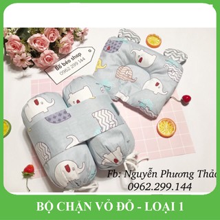 Bộ gối chặn sơ sinh ruột vỏ đỗ | hàng loại 1