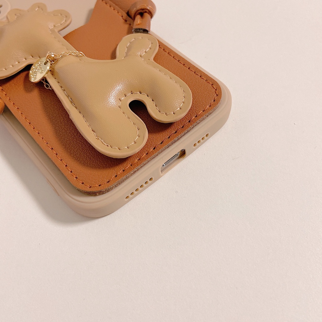 Ốp Điện Thoại Da Mềm Bảo Vệ Lens Gắn Dây Đeo Chống Rơi Họa Tiết Bình Minh Cho iphone 13 12 11 Pro Max XR X XS XSMAX 7 8 plus 3