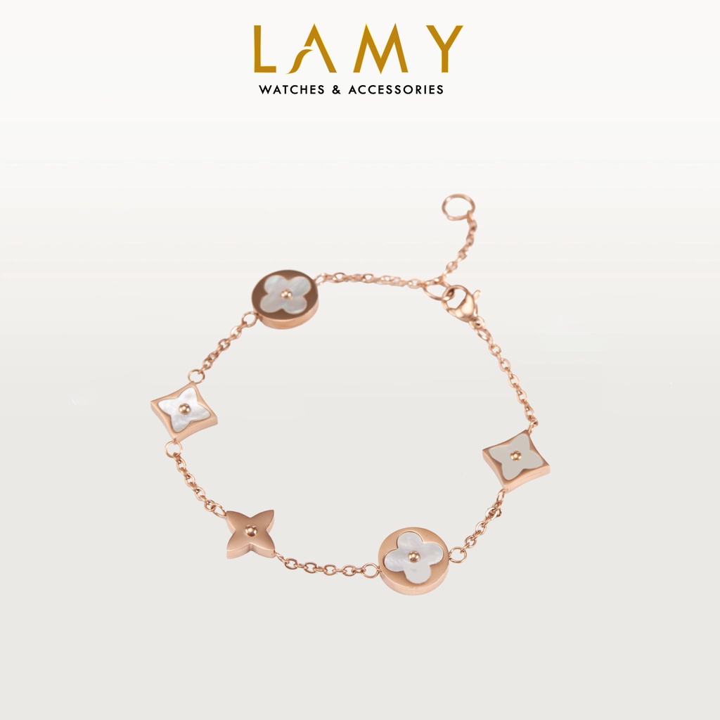 Vòng tay CDE Four-Leaf Llower Bracelet Women's Bracelet Rose Gold CDE2020