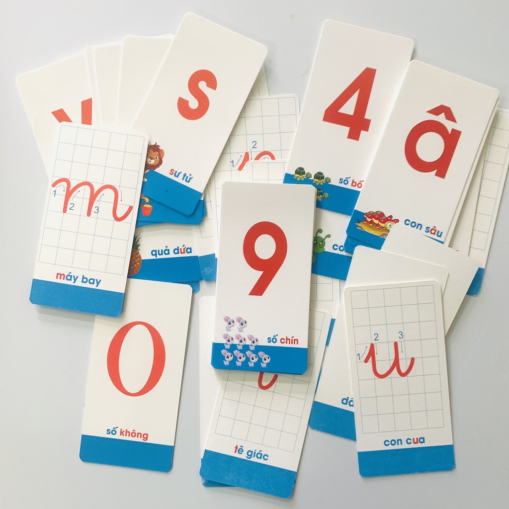 Bộ Thẻ Học Flashcard Thông Minh Học Chữ Cái Và Số Đếm Cho Bé (xanh dương)
