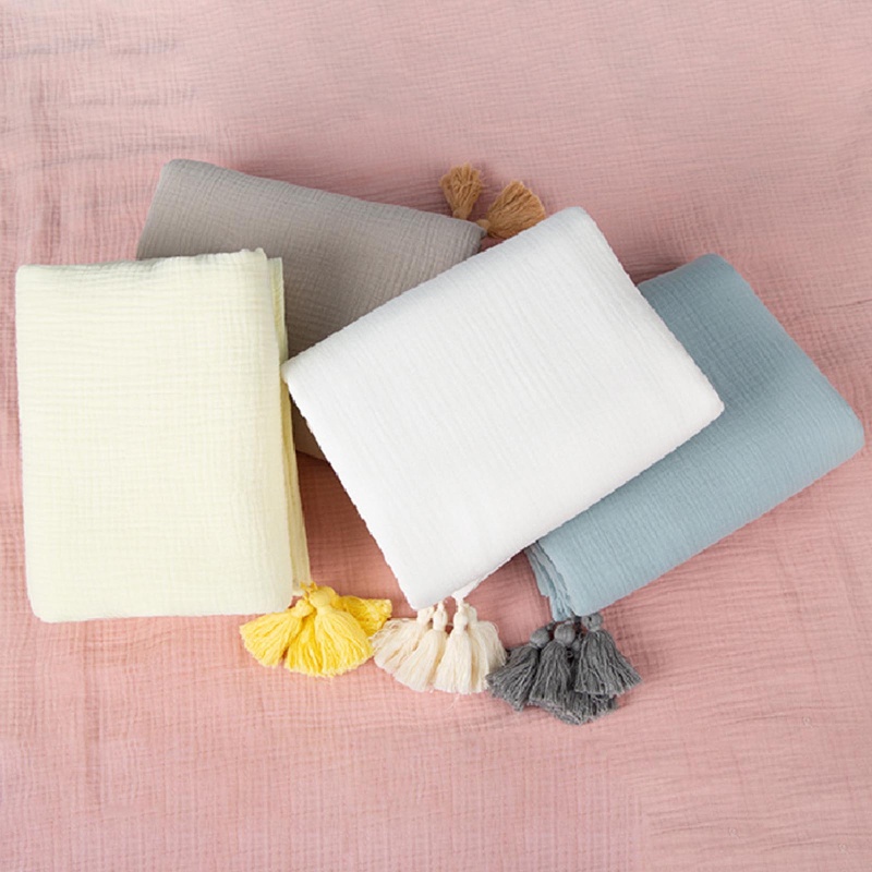 Chăn Quấn Em Bé 4 Lớp 120x150cm Chất Liệu Cotton
