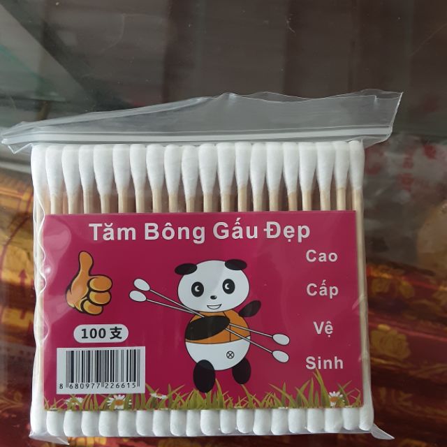 Combo 168 gói tăm bông cán gỗ cao cấp, loại 100 que