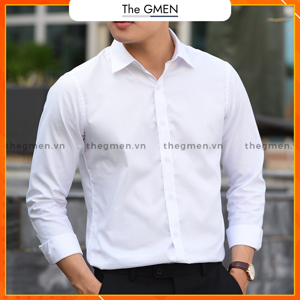 [Giảm 10% Mã SKMLTSM12] Áo sơ mi nam dài tay The GMEN Hạt gạo chống nhăn thoáng mát, bề mặt dệt tổ ong độc đáo | BigBuy360 - bigbuy360.vn