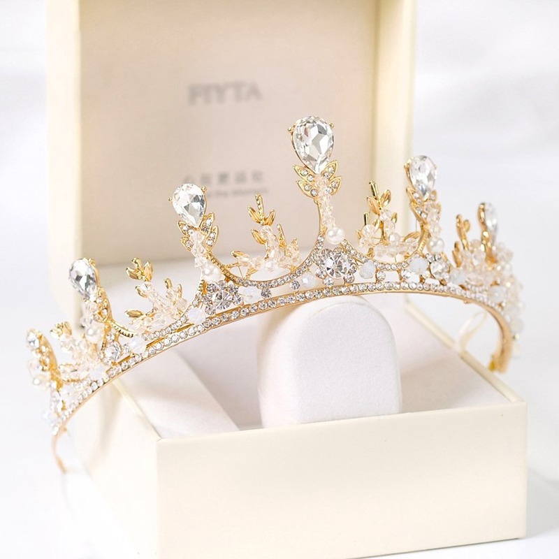 Vương miện cài đầu dạng nhánh xỏ hạt nhiều công dụng cho sự kiện