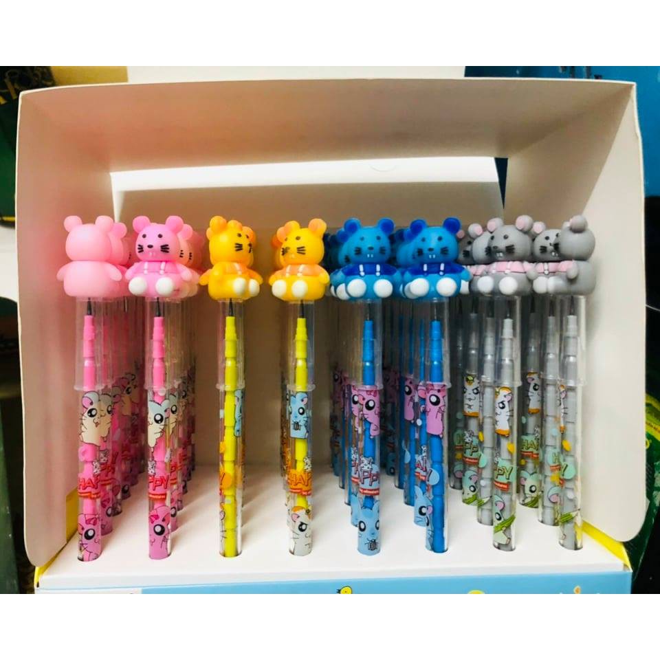 Set 3 BÚT CHÌ KHÚC hình thú mẫu đáng yêu cho bé viết dễ dàng, không bẩn tay-Nhiều mẫu