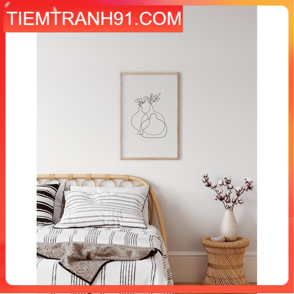 Tranh treo tường | Line art-Fine Line Flower Print, flower line art 29 , tranh canvas giá rẻ