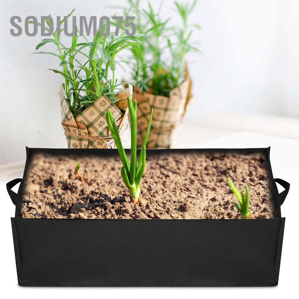 Sodium075 1Pc Vegetable Strawberry Planting Square Bag Garden Plant Flower Nursery Planter