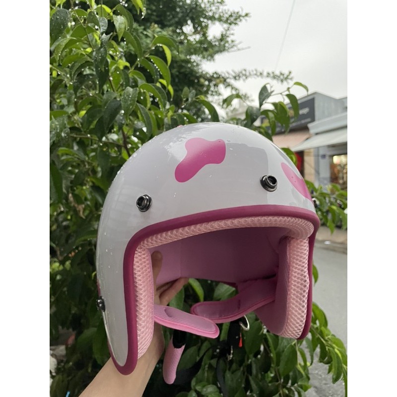 NÓN BÒ SỮA HỒNG KÈM LÓT HỒNG SIÊU CƯNG