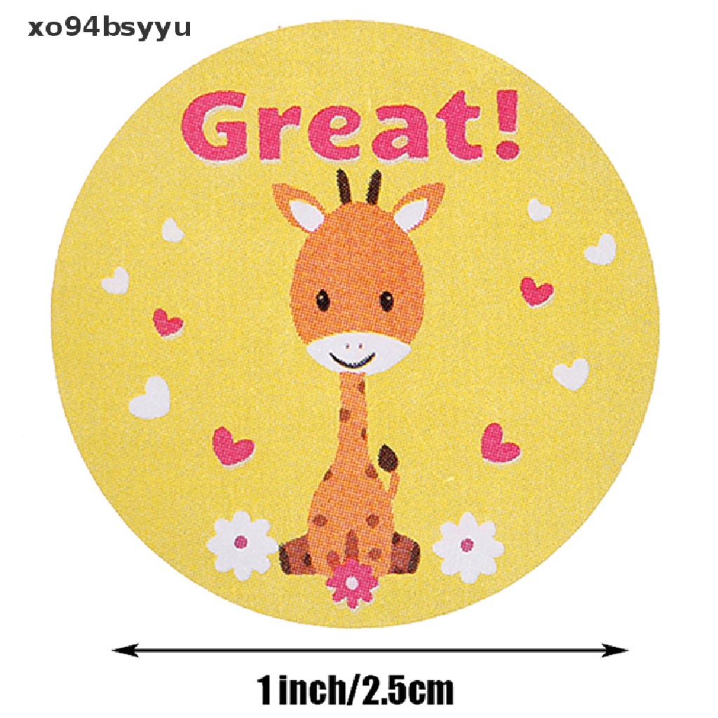 Set 500 Miếng Dán Khen Thưởng Giáo Viên Hình Động Vật Dễ Thương Xo94Bsyu