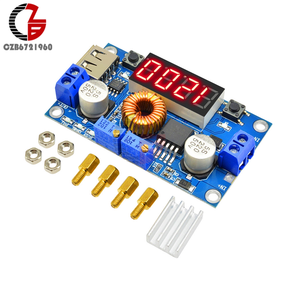 5A DC-DC Step Down Buck Converter Regulator Lithum Battery Charger Module CC CV Power Transformer USB LED Digital Voltmeter