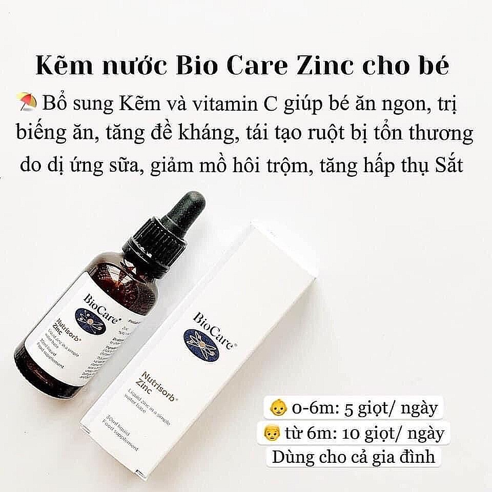 Kẽm nước BioCare cho bé từ sơ sinh ( 30ml )