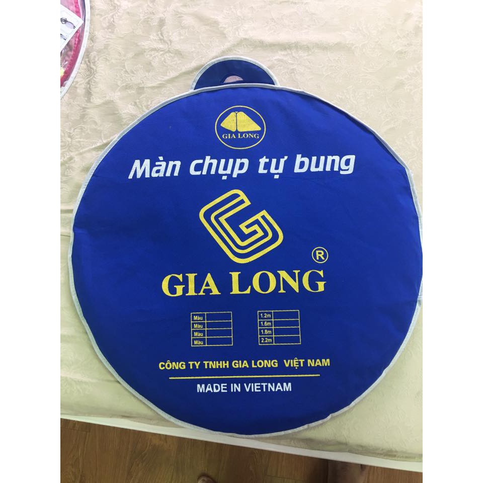 [Hàng Việt Nam] Màn chụp tự bung chống muỗi Gia Long, đỉnh chóp vải tuyn cao cấp