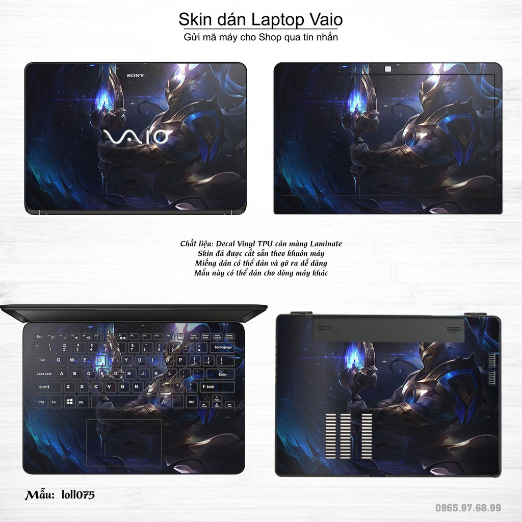 Skin dán Laptop Sony Vaio in hình Liên Minh Huyền Thoại nhiều mẫu 10 (inbox mã máy cho Shop)