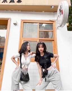 SET CROPTOP KÈM QUẦN SUÔNG