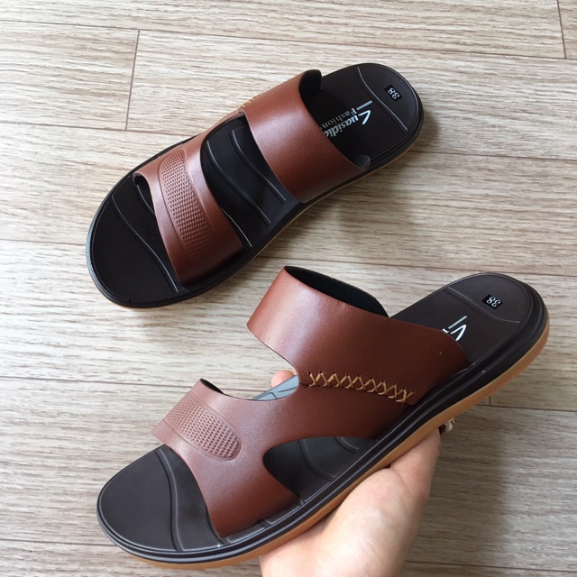 Dép nam da bò