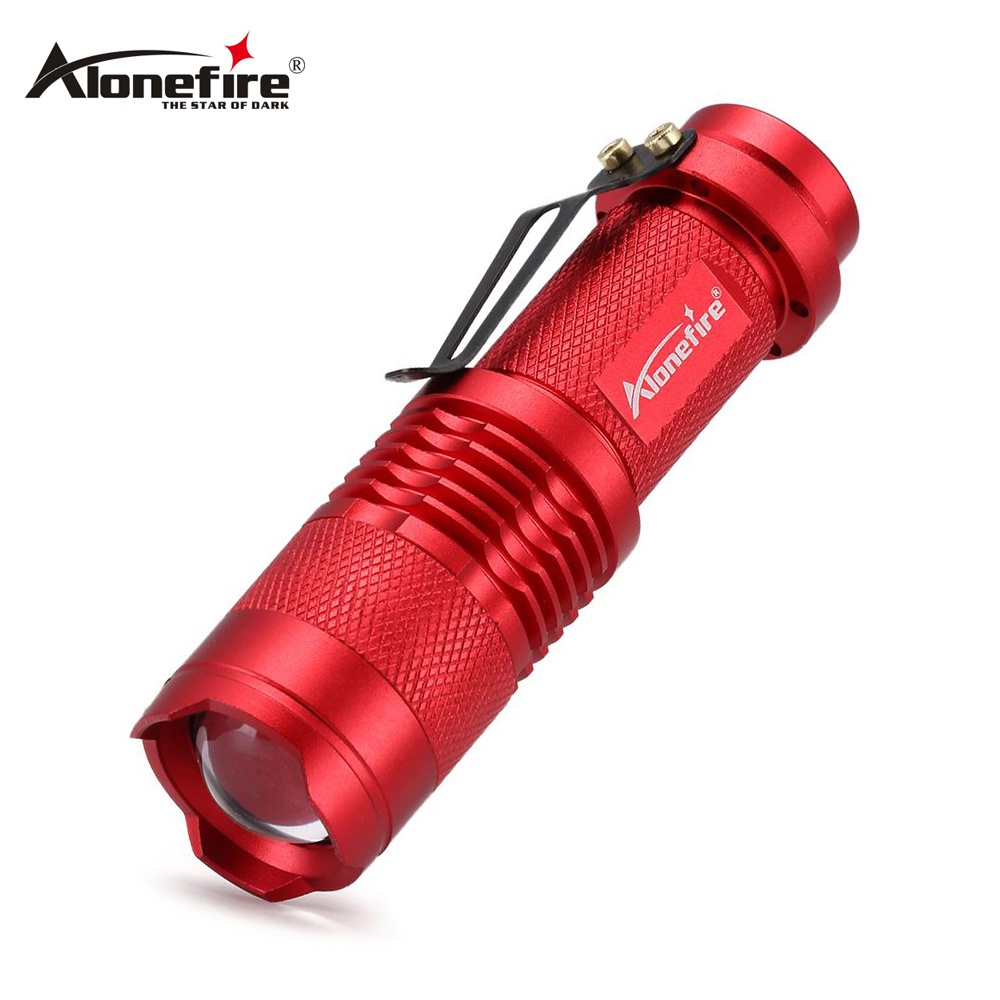 Đèn Pin AloneFire SK68 Ánh Sáng Đỏ Dùng Cho Câu Cá / Khách Sạn