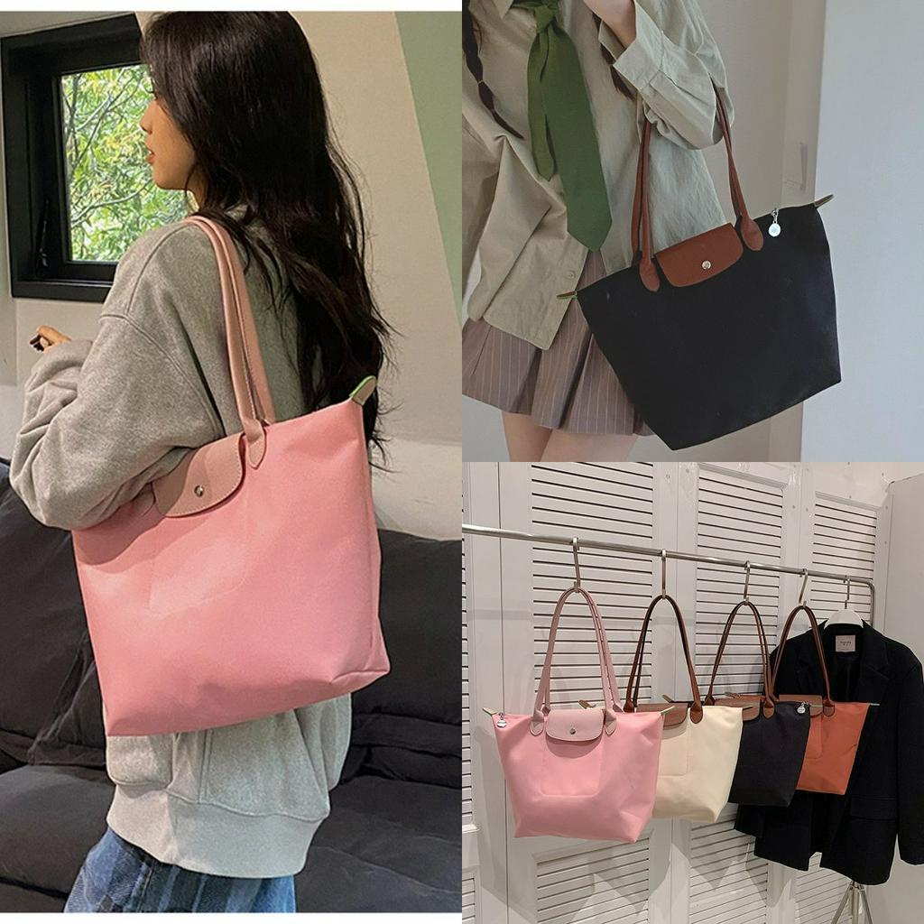LONGCHAMP Túi Xách Tay Bằng Nylon Chống Nước Sức Chứa Lớn 4 Màu Sắc Cho Nữ