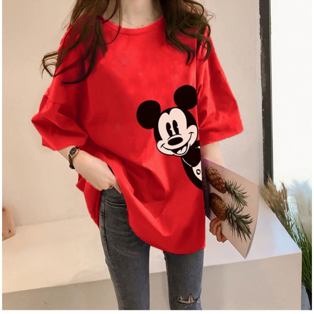 ÁO THUN FORM RỘNG NAM NỮ 💗FREESHIP💗 IN HÌNH CHUỘT MICKEY