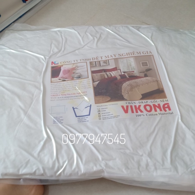 Ruột gối Vikona cao cấp êm ái không xẹp lún ưa chuộng 45×45 40×60 50x70 35x100cm Hàng công ty