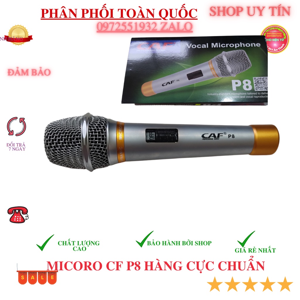 Mic dây - mico dây  CAF  hàng chuẩn không hú rít hát nhẹ luôn - giá 1 mic