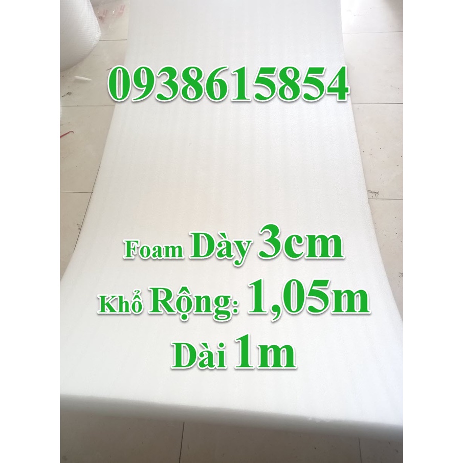 1 Mét Mút Pe Foam Dày 3cm/ 30mm Khổ Rộng 1m Dài 1m