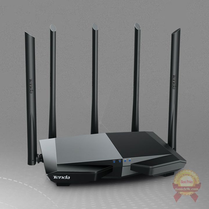 Router phát wifi Tenda AC7 5 râu xuyên tường 2 băng tần 2.4gHz 5gHz tốc độ 1200Mbps Có chức năng Repeater modem