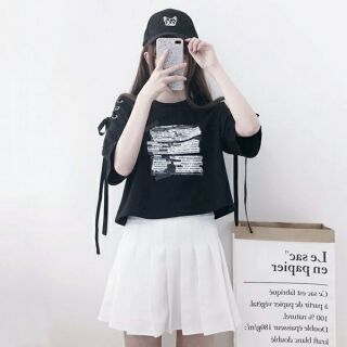 ÁO KIỂU OVERSIZE CỘT NƠ TAY ĐAN CHÉO DÂY