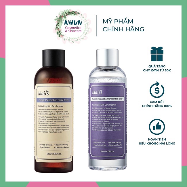 Nước Hoa Hồng Klairs Supple Preparation Toner