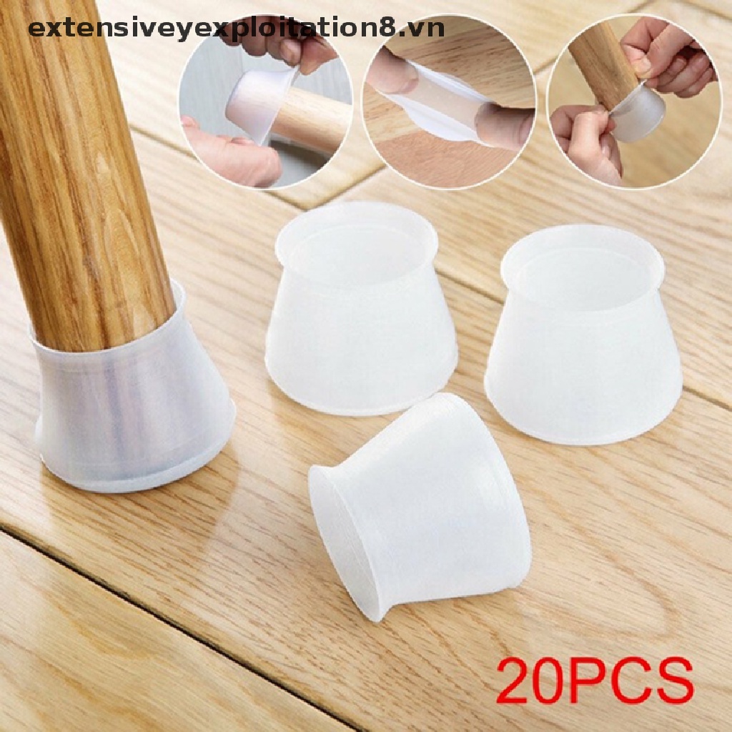 Set 20 Miếng Đệm Silicon Lót Chân Bàn Ghế Bảo Vệ Sàn Nhà