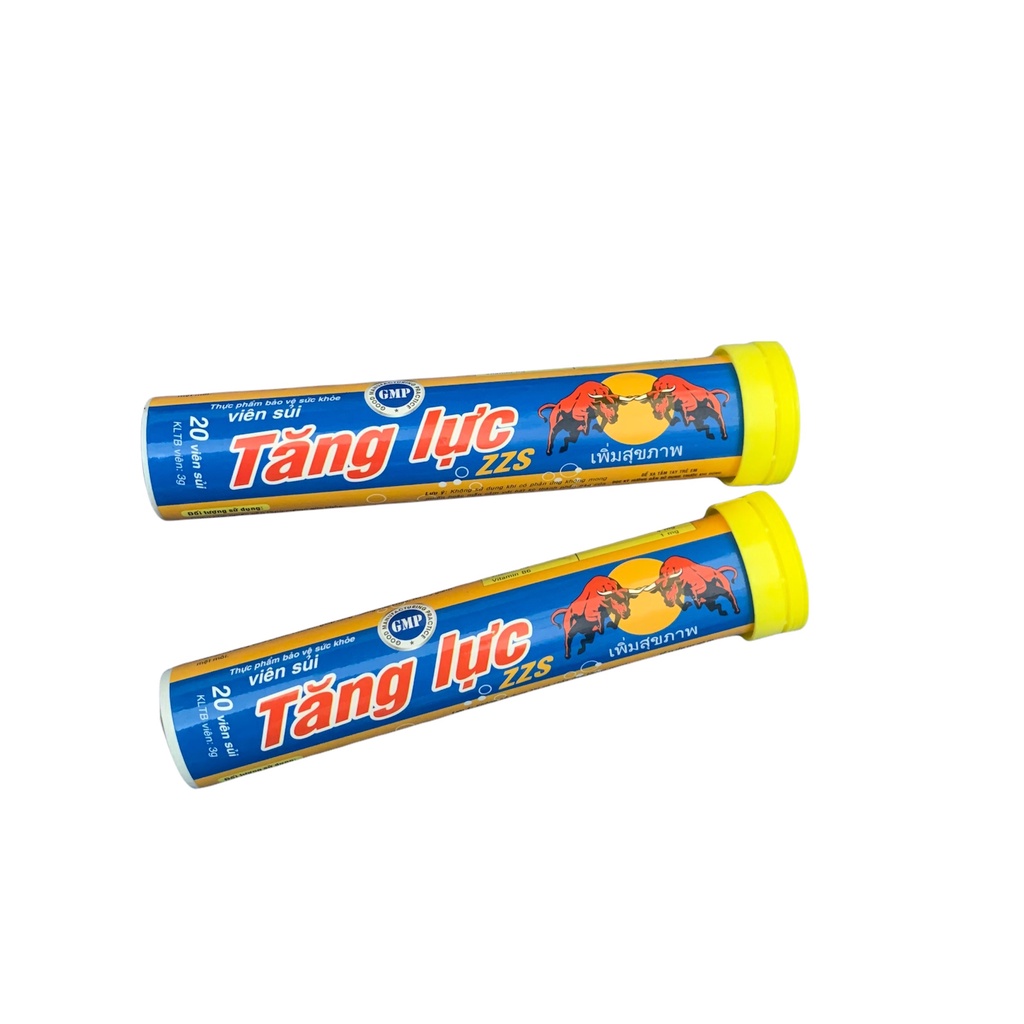 Viên C sủi tăng lực ZZS + Bò húc tuýp 20 viên - hương cam