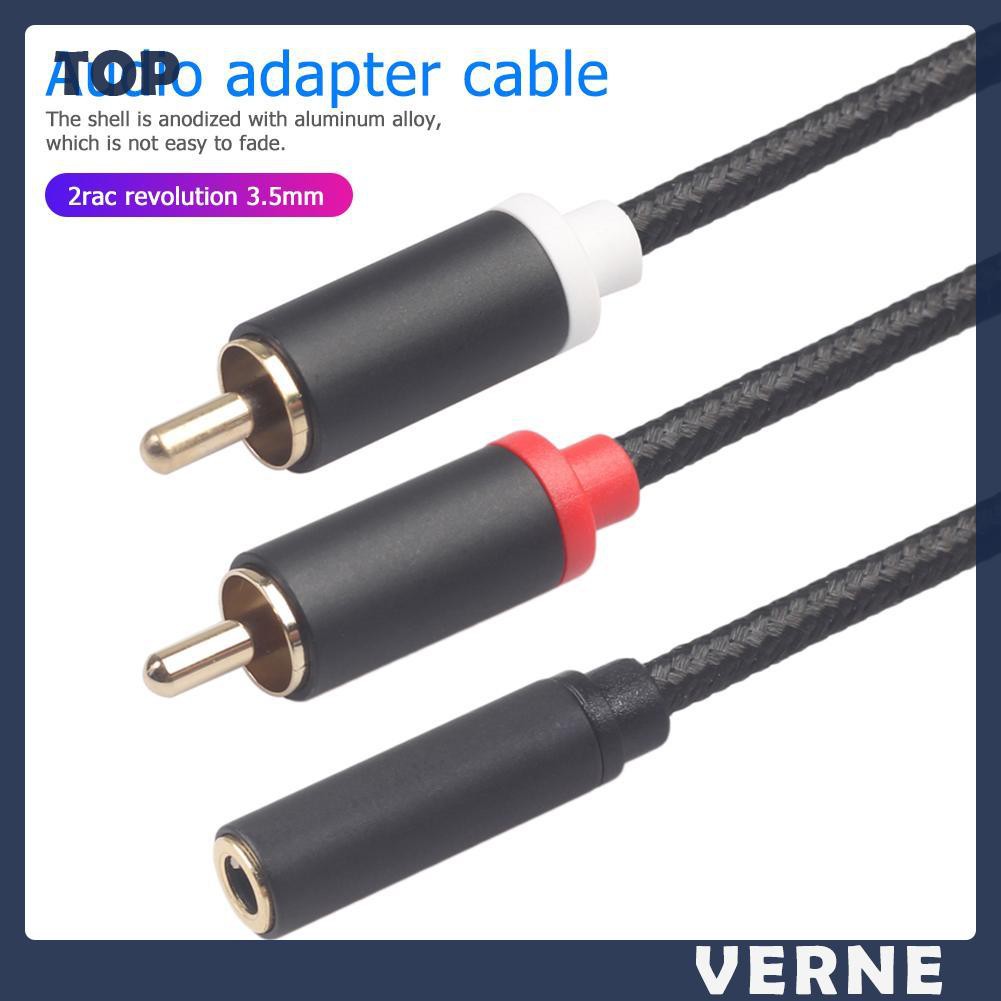 Cáp Chuyển Đổi Âm Thanh Từ Verne 0.4m Rca 2 Rca Male Sang Female 3.5mm