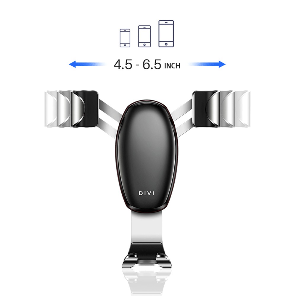 Kẹp điện thoại ô tô DIVI V638 - Kẹp khe gió điều hòa - Chống shock, rung lắc - Hàng chính hãng Bảo hành 12 tháng 1 đổi 1