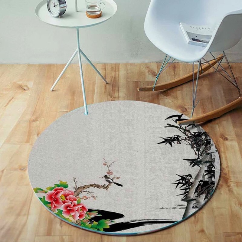 (60X60cm) Thảm tròn phòng khách hiện đại đơn giản