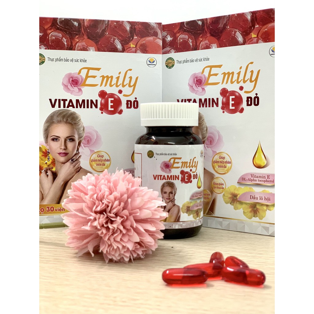 [HÀNG CHÍNH HÃNG] - VITAMIN E ĐỎ - Bổ Sung Vitamin E Đỏ, Làm Sáng Da Đẹp Da, Chống Lão Hóa Da 30v | BigBuy360 - bigbuy360.vn
