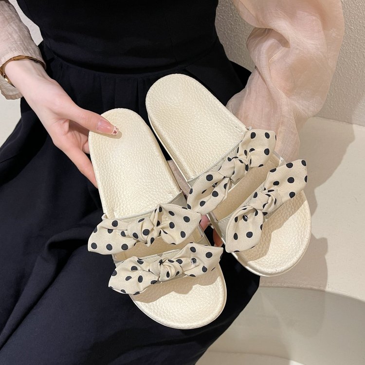 Xăng đan Nữ Đế Bằng Quai Nơ Thời Trang