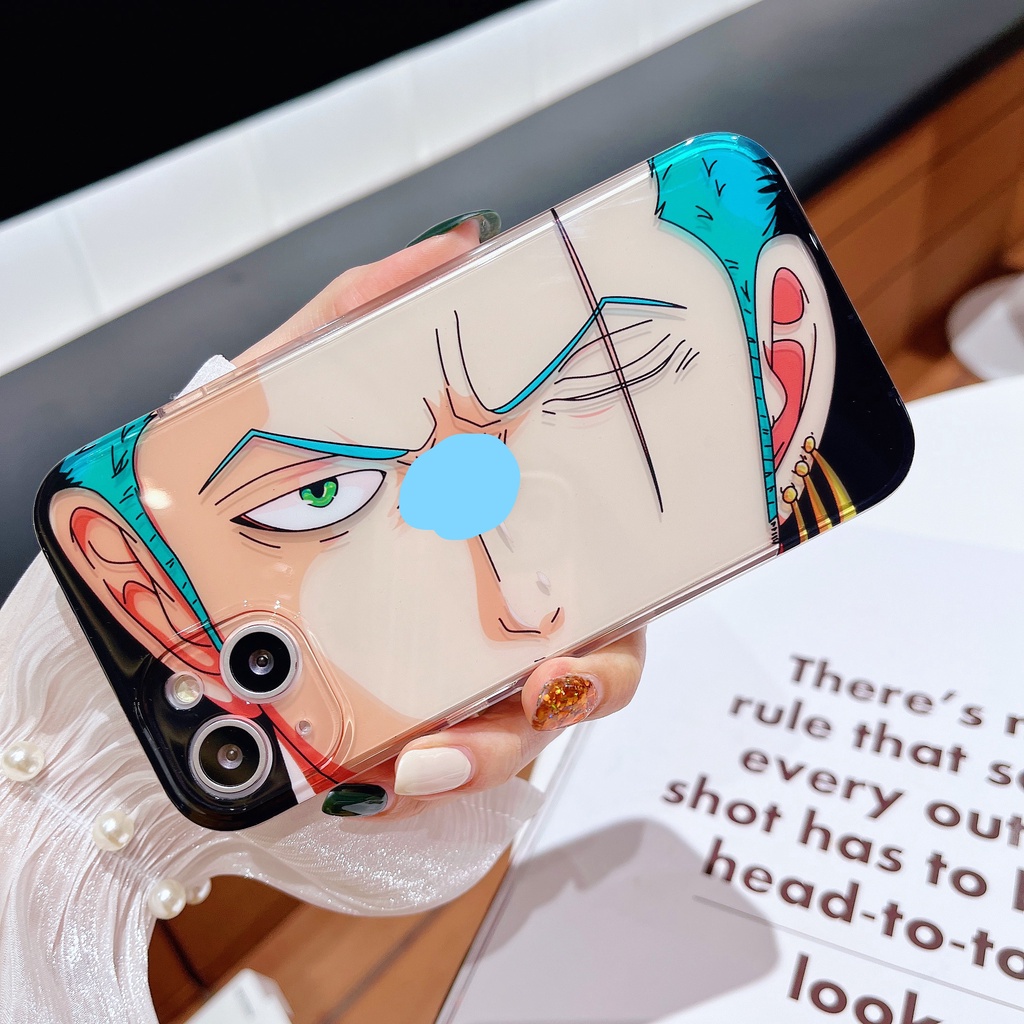 Ốp Điện Thoại Họa Tiết Hoạt Hình Zoro Và Luffy Dễ Thương Chống Sốc Cho iPhone 14 / 13 / 12 / 11