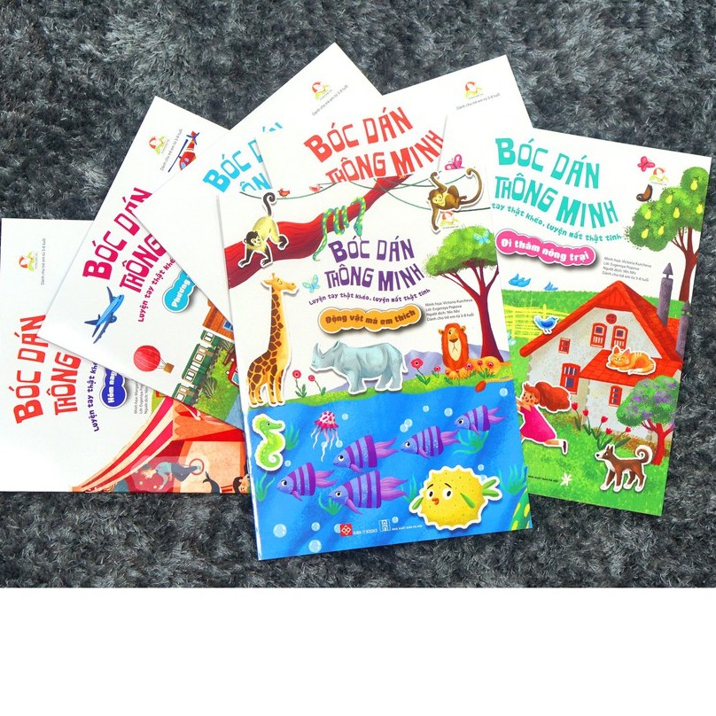 SÁCH - Combo Bóc dán thông minh, Luyện tay thật khéo ( 6 CUỐN )